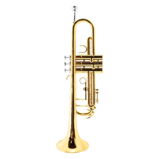 SLTP007 Trompeta Sib Laqueada con doble llave marca SILVERTONE