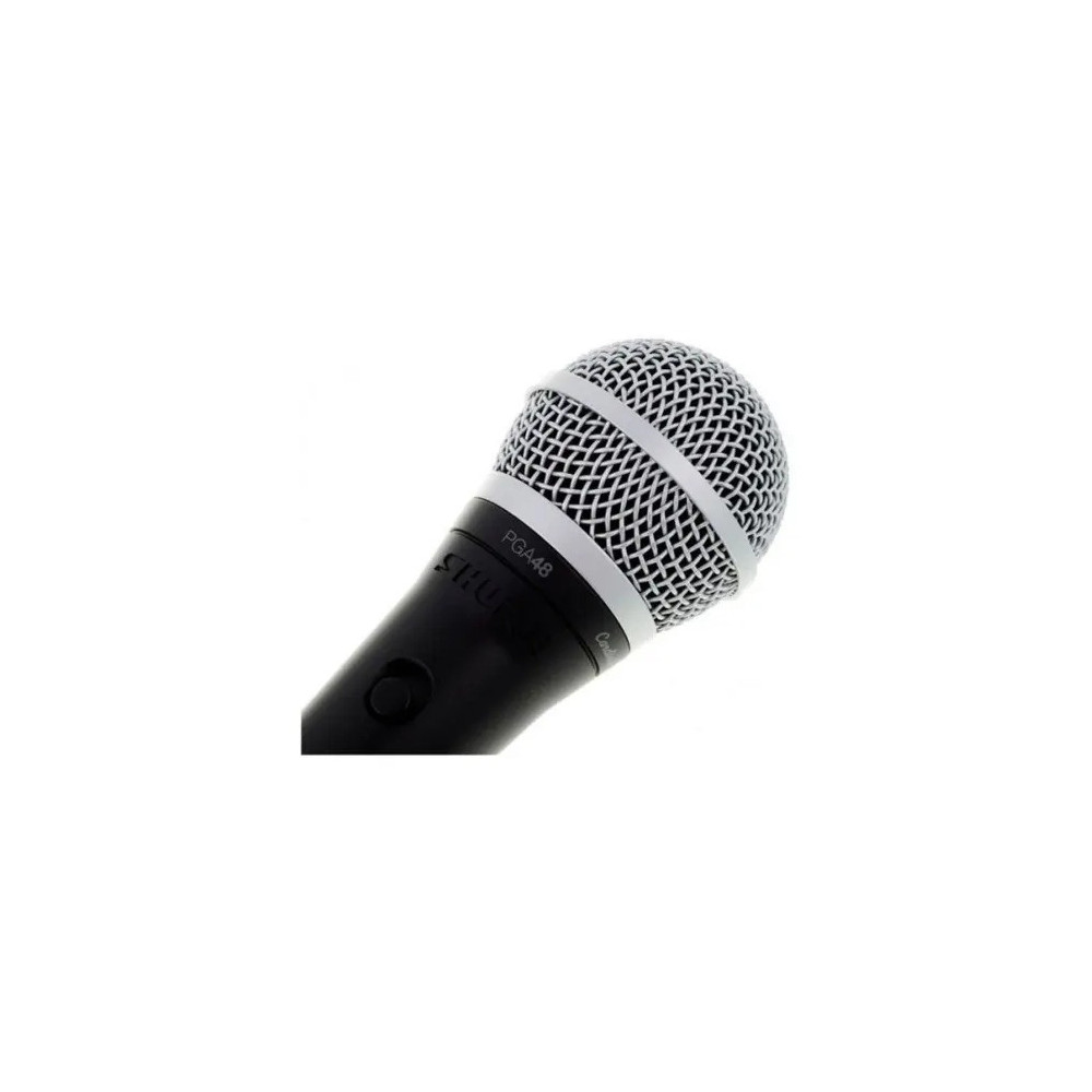 Pga48 Qtr Micrófono  con cable , oficial  negro/plateado SHURE