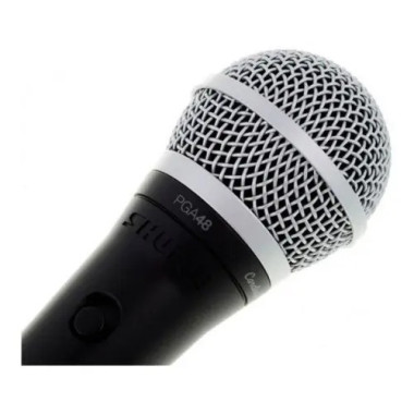 Pga48 Qtr Micrófono  con cable , oficial  negro/plateado SHURE