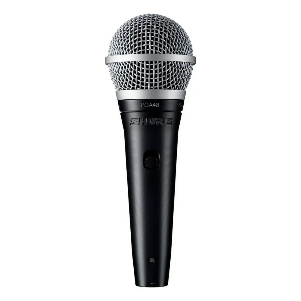 Pga48 Qtr Micrófono  con cable , oficial  negro/plateado SHURE
