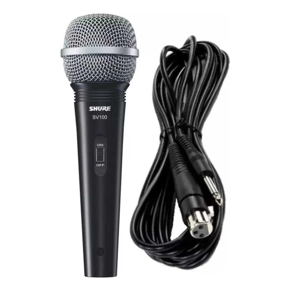 SV100 Micrófono vocal profesional  con cable negro SHURE.