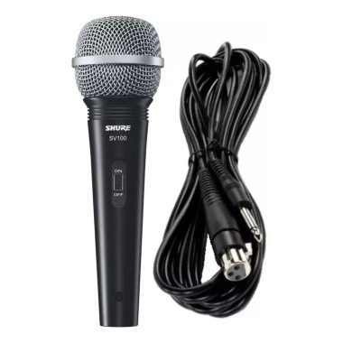SV100 Micrófono vocal profesional  con cable negro SHURE.