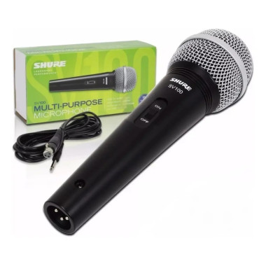SV100 Micrófono vocal profesional  con cable negro SHURE.