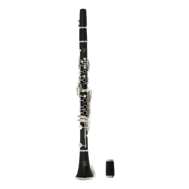 CL-02 Clarinete De Baquelita Negro 17 Tone Bb SYMPHONIC