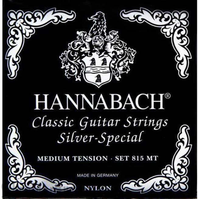 HA815 Cuerdas Guitarra Clásica  815 Mt Silver Special Nylon HANNABACH