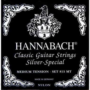 HA815 Cuerdas Guitarra Clásica  815 Mt Silver Special Nylon HANNABACH