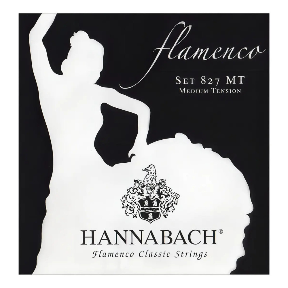 HA827HT Cuerdas Guitarra Clásica  Flamenco 827 Nylon Media Tensión HANNABACH