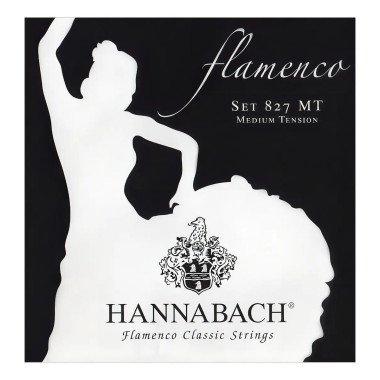 HA827HT Cuerdas Guitarra Clásica  Flamenco 827 Nylon Media Tensión HANNABACH