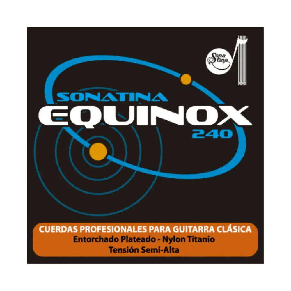 7503040346211 Cuerdas Guitarra Clásica Nylon Titanio Equinox 240 Semi-alta SONATINA