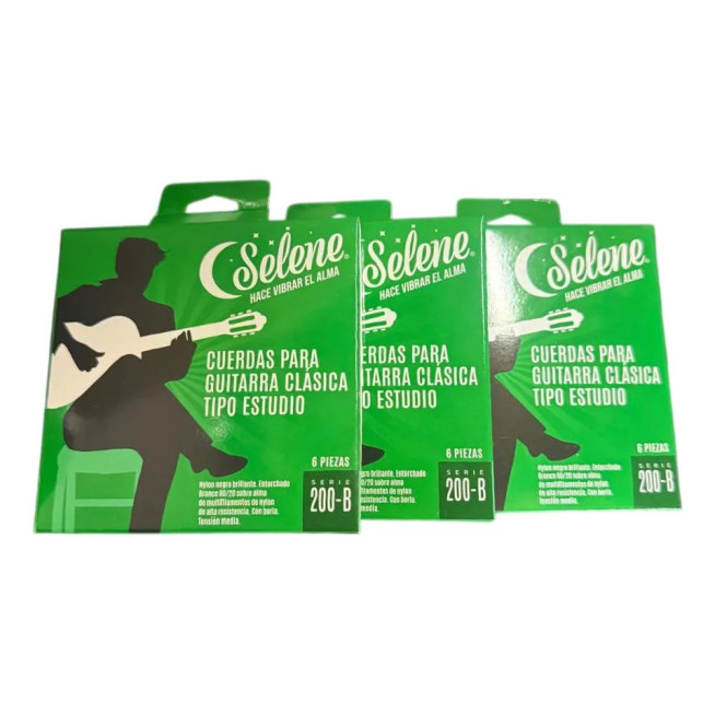 7503004726585  Cuerdas Guitarra Acustica 3 Juegos SELENE