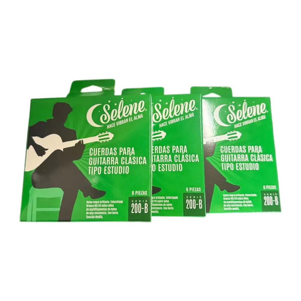 7503004726585  Cuerdas Guitarra Acustica 3 Juegos SELENE